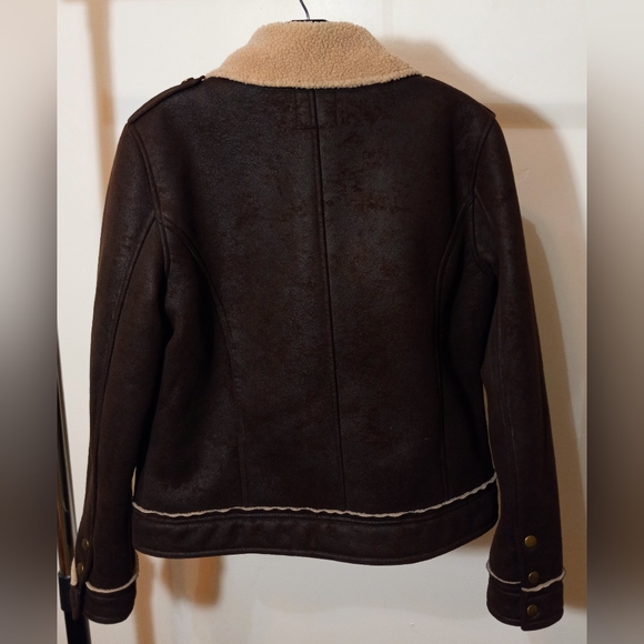 Women's Brown Two-Tone Winter Coat- Small/Medium - Picture 5 of 8